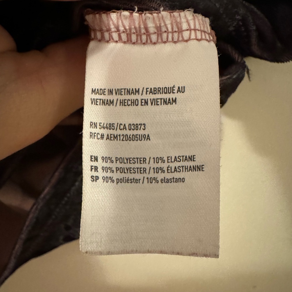 American Eagle Velour Pink/Purple Ombré Short Sleeve Top - Picture 7 of 15